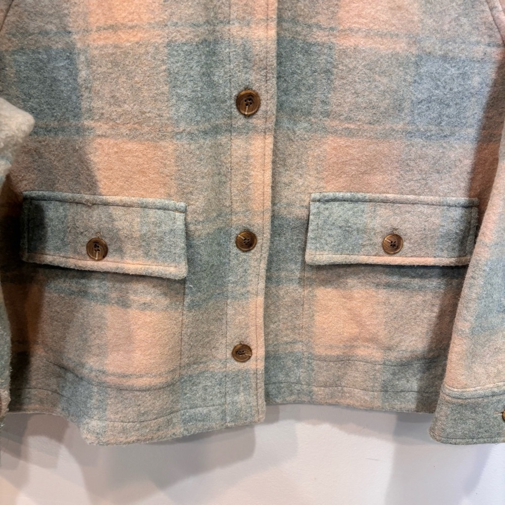 Madewell Oversized Brushed Jacquard Plaid Jacket Women’s Size Small - Picture 5 of 12
